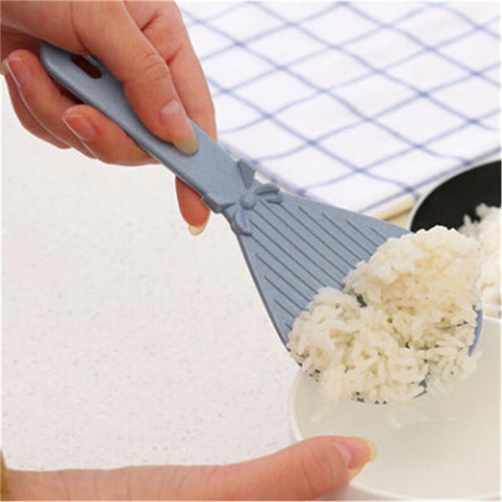 Ellenmar moderna cocina de comida cuchara de arroz con lindo Bowknot decorado trigo huele a cena cucharillas accesorios de cocina