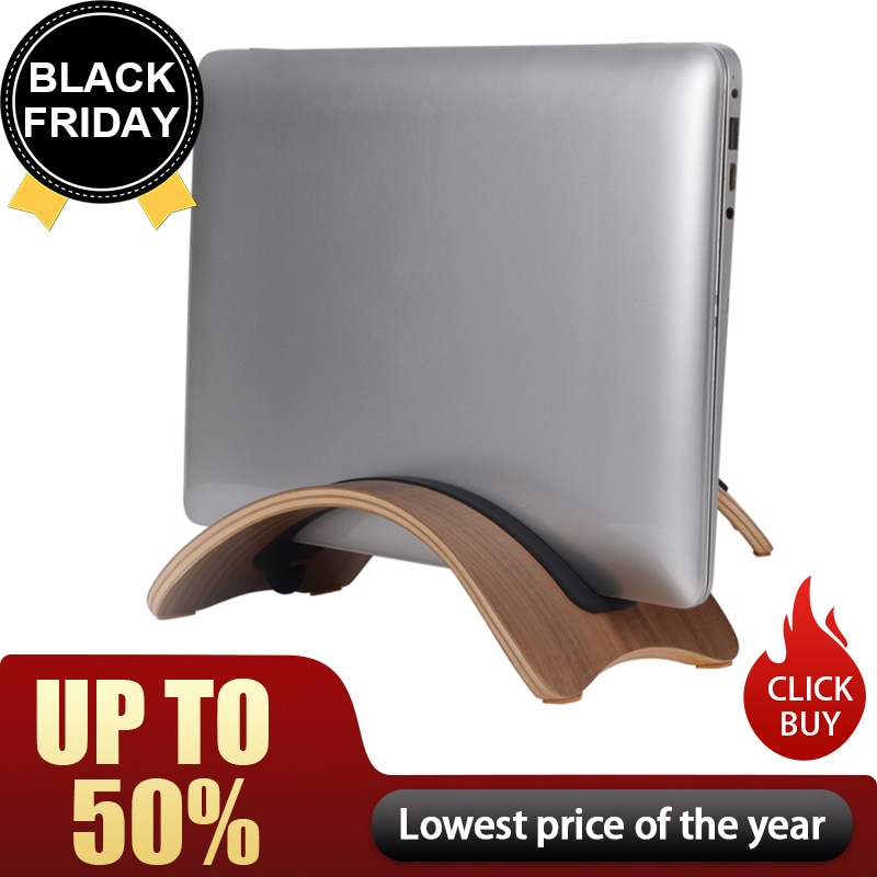 Alta qualidade samdi de madeira vertical desktop portátil suporte dock para macbook ar