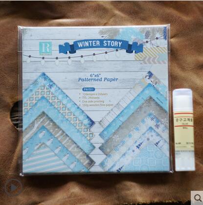 DIY Fox Pattern Scrapbooking Paper Packs 24 Sheets 6'' Decorative Craft Wrapping Paper Printed Background Handmade Pads Making: Style 4 as photo