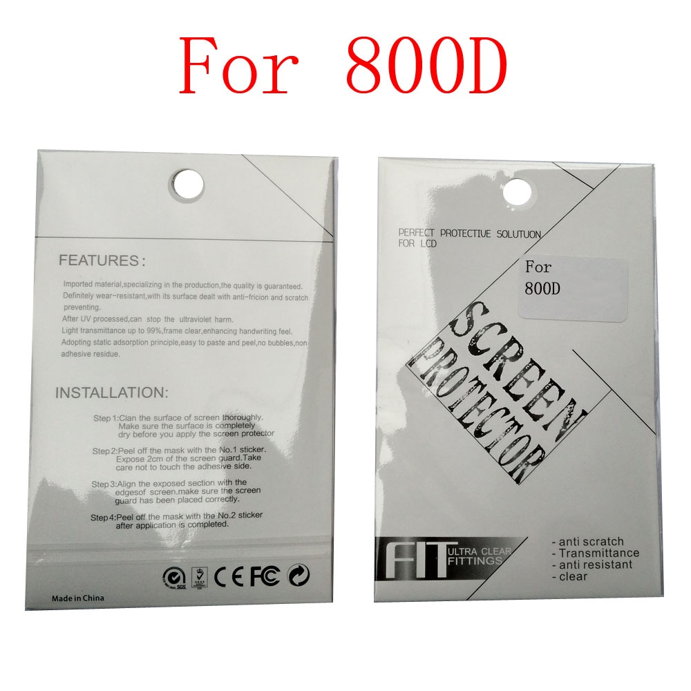 20 stk myk kameraskjermbeskyttelsesfilm for canon 100d 500d 650d 700d 750d 760d 800d 1100d 1300d 1500d 3000d 4000d