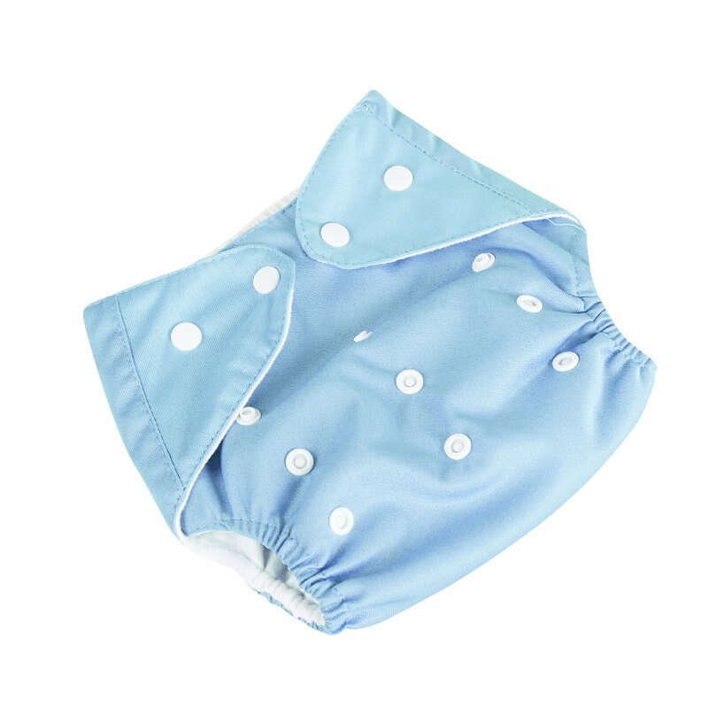Baby Girl Infant Thin Diapers Reusable Nappy Covers Inserts Cloth Boy Adjustable Diapering Cloth Diapers: Blue