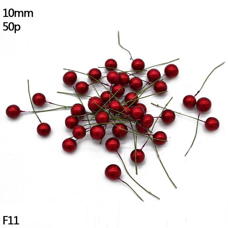 Lot de 1 assortiment de baies de cerisier | Rouge, bricolage, boîte de gâteau de mariage, couronne, décoration de noël du nouvel an: F11