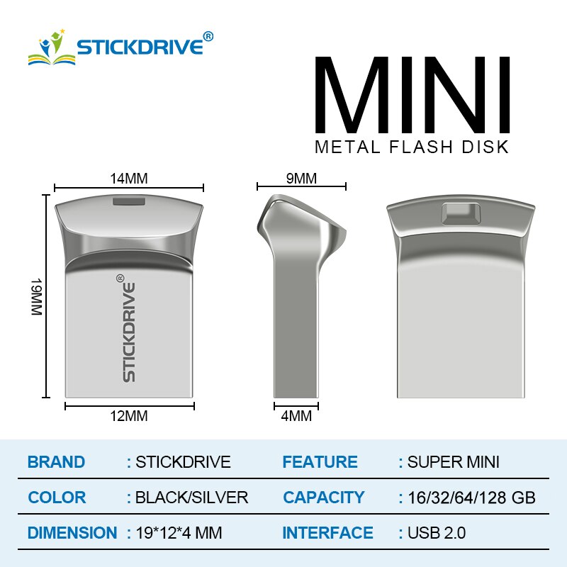 Clé Usb en métal 2.0 clé Usb 128GB clé Usb 32 GB 64GB 16 GB clé mémoire haute vitesse