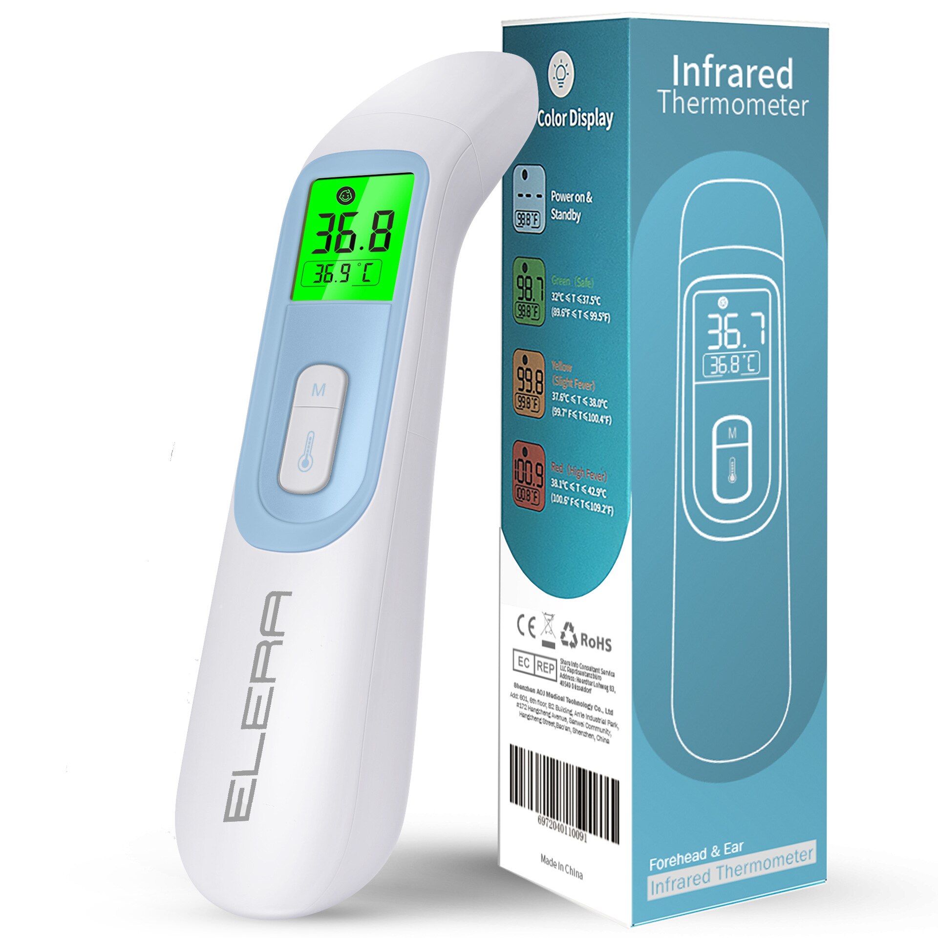 Vinger Pulsoxymeter Thermometer Voorhoofd Oor Gezondheid Bloed Zuurstof Care Set Infrarood Familie Gezondheid Hele Set Kit