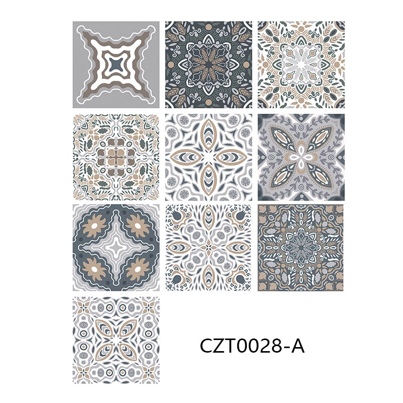 Mandala Crystal Wall Stickers Waterproof And Oil-Proof Kitchen Bathroom Home Decoration Self-Adhesive Ceramic Tile Wall Decora: pattern 10