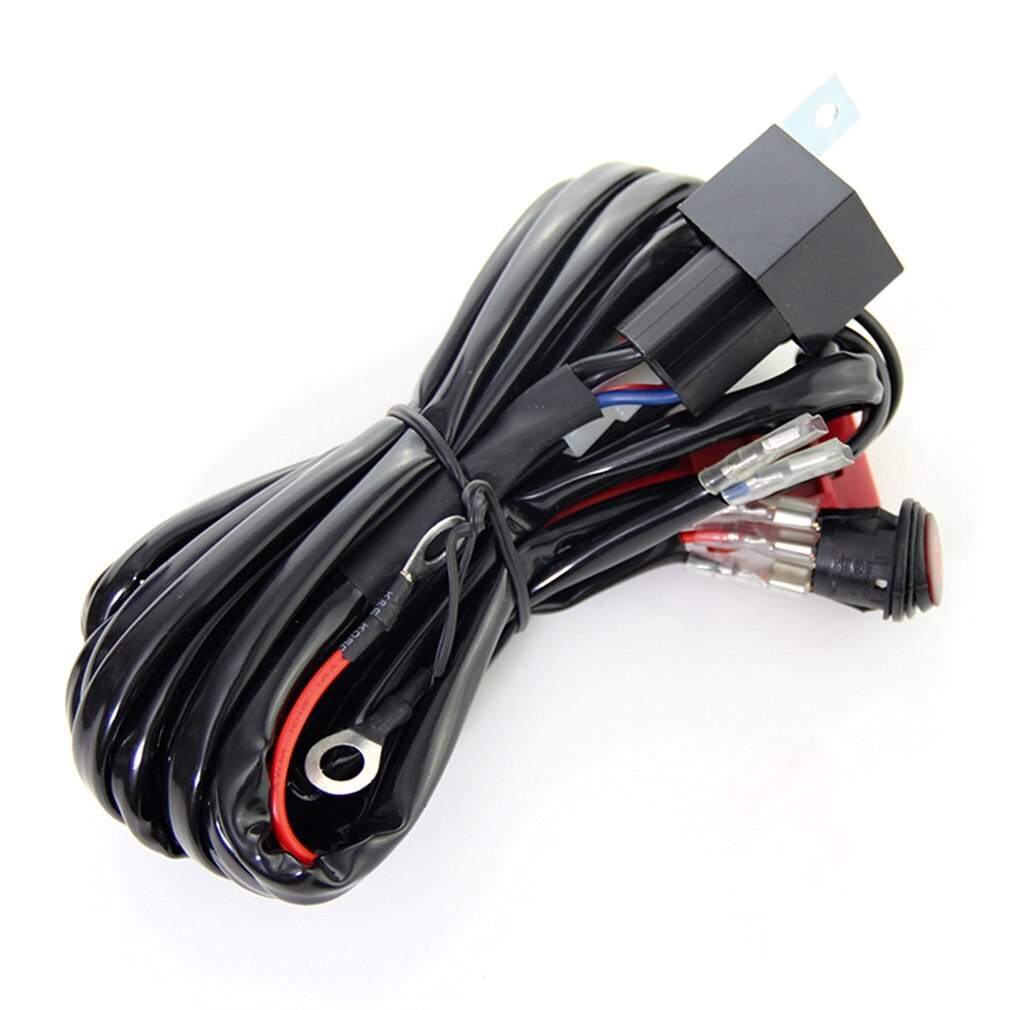 12V 40A Heavy Duty Wiring Harness Kit With Relay & Fuse For LED Work Light Bar - 8ft