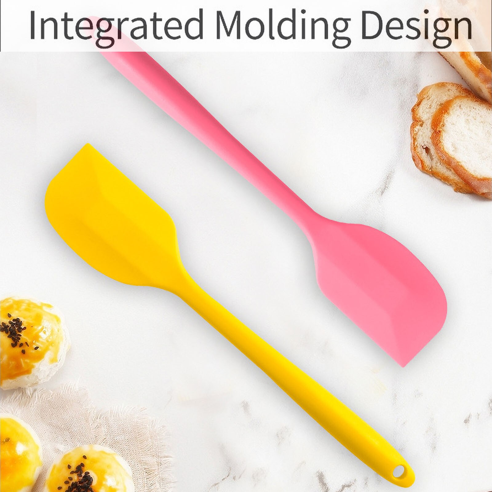 Silicone Spatula Mixing Pastry Scraper Non Stick Butter Spreader Jar Blender Cooking Spatula Kitchen Baking Accessories#60