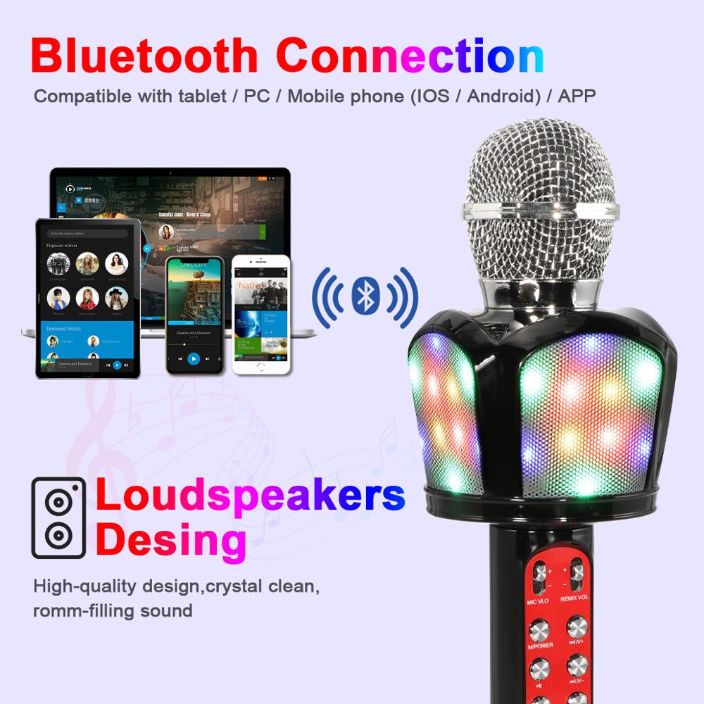 Wireless Handheld Microphone, Easy-to-use Karaoke Wireless Microphone System