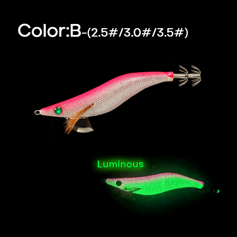 LETOYO 3.5# 3.0# 2.5# Cebo de calamar que se hunde Cebo de calamar luminoso Cebo de pesca artificial EGING Para Señuelo de pulpo Webfoot Pesca de Sepia Oficinalis EGI Señuelo de pesca en el mar: 120 mm / Negro