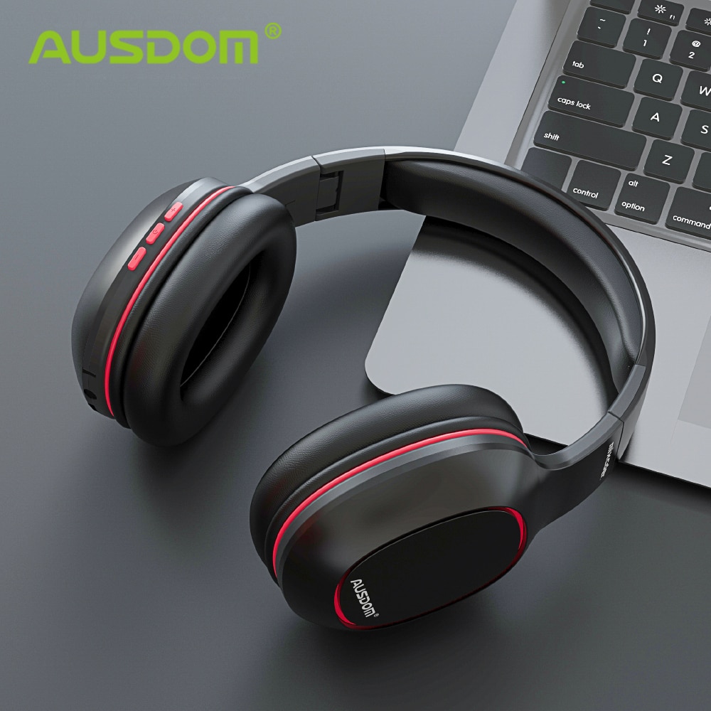 AUSDOM M09 Over-Ear Stereo Wired Wireless Bluetooth Headphone V4.2 Foldable Bluetooth Headset With Mic Support TF Card