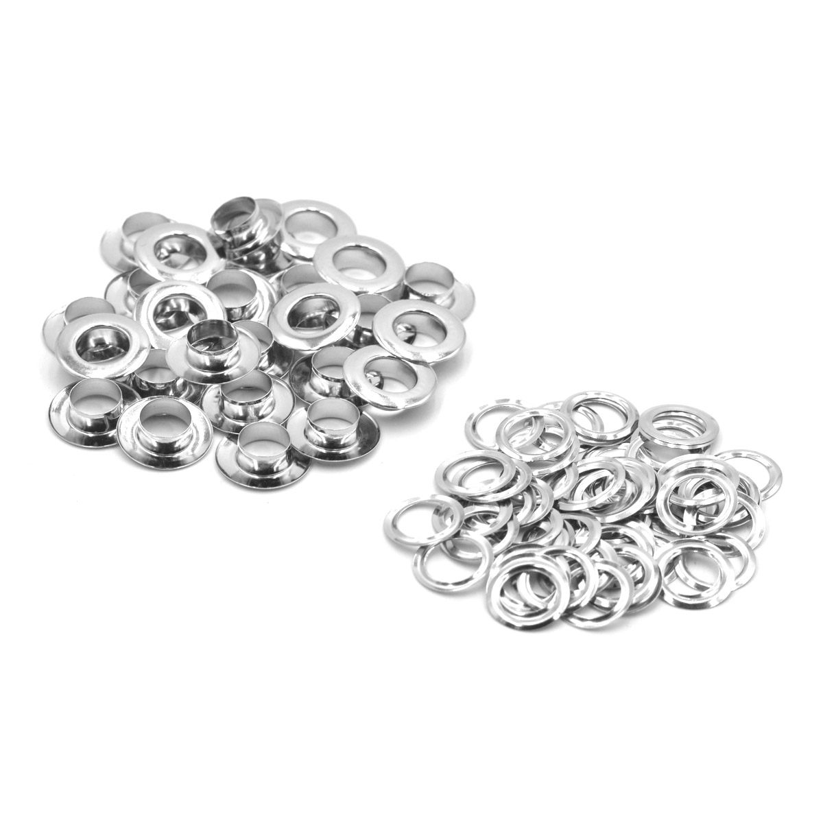 Matériau en laiton couleur argent 4mm 5mm 6mm 8mm 10mm 12mm œillet à œillet plat avec rondelle sacs artisanaux en cuir chaussures bouchon de ceinture
