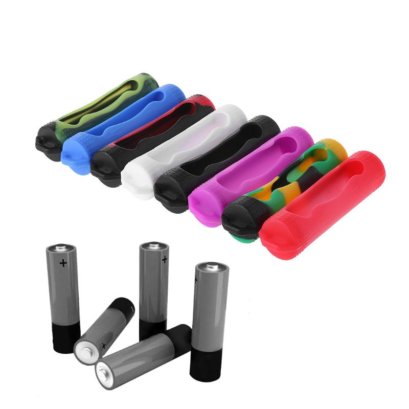 A0NB Silicone Sleeve Cover Case For 18650 Battery Protective Bag Pouch Battery Storage Box