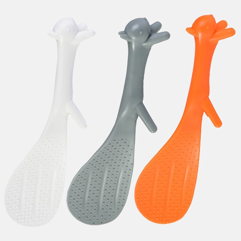 Cute Lovely suministro de cocina ardilla cucharones especiales herramienta de cocina coreano en forma de cucharón antiadherente paleta de arroz cuchara de comida