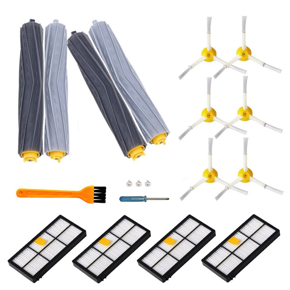 Replacement Parts for iRobot Roomba 800 900 Series 805 860 870 871 880 890 960 980 Vacuum Cleaner Roller Filters Side Brushes: 8-4