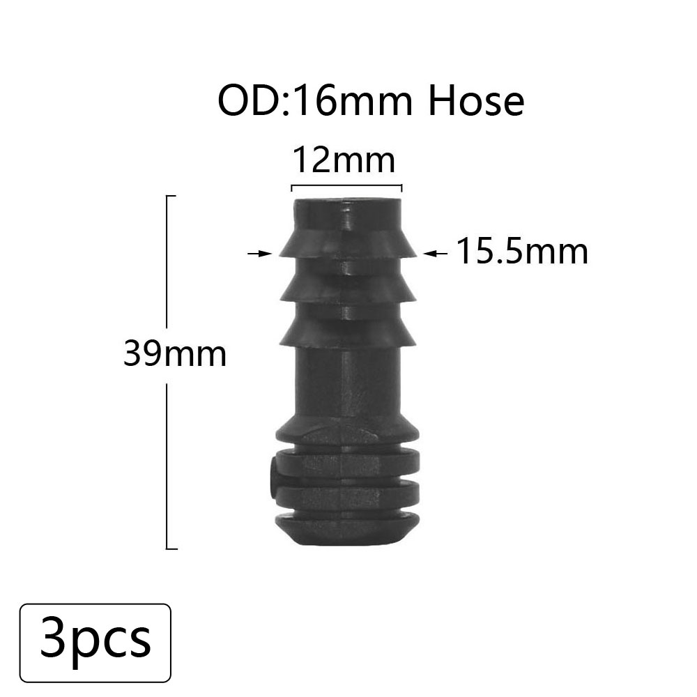 Plastic Hose Barb Connectors 16/20/25mm Pe Tube Tee Elbow Cross End Plug Reducing Coupler Drip Irrigation Fitting 1/2 3/4 1": WHITE