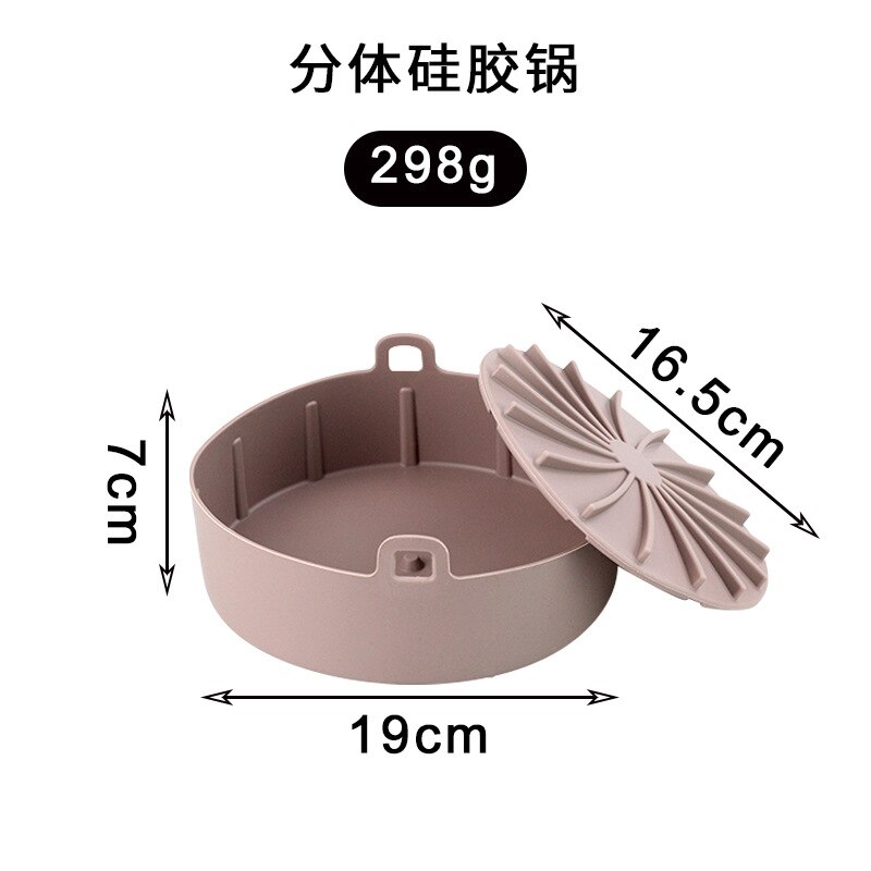 Air Friteuse Silikon Topf Grill Pan Reusable Silikon Topf Backblech Multifunktionale Silikon Pad Zubehör Kuchen Backen Pfannen: Type 2-Coffee 19cm