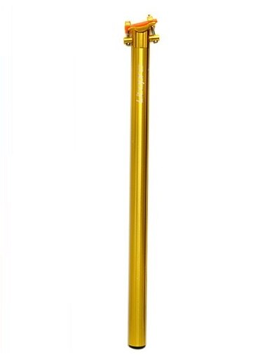 Litepro-tija de sillín de bicicleta plegable, 33,9mm x 600mm, tubo de asiento ultraligero, piezas modificadas: YELLOW