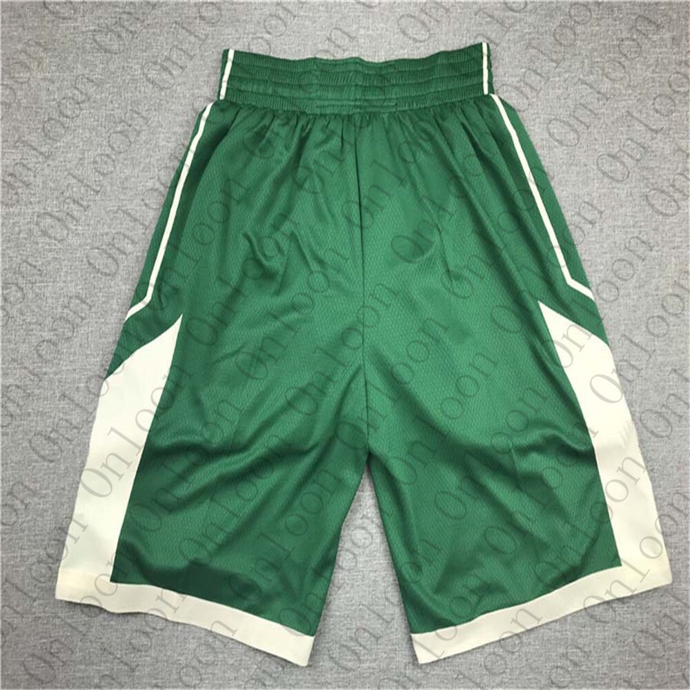 Mens America basketball Milwaukee Short Movement basket White Green: Black / S