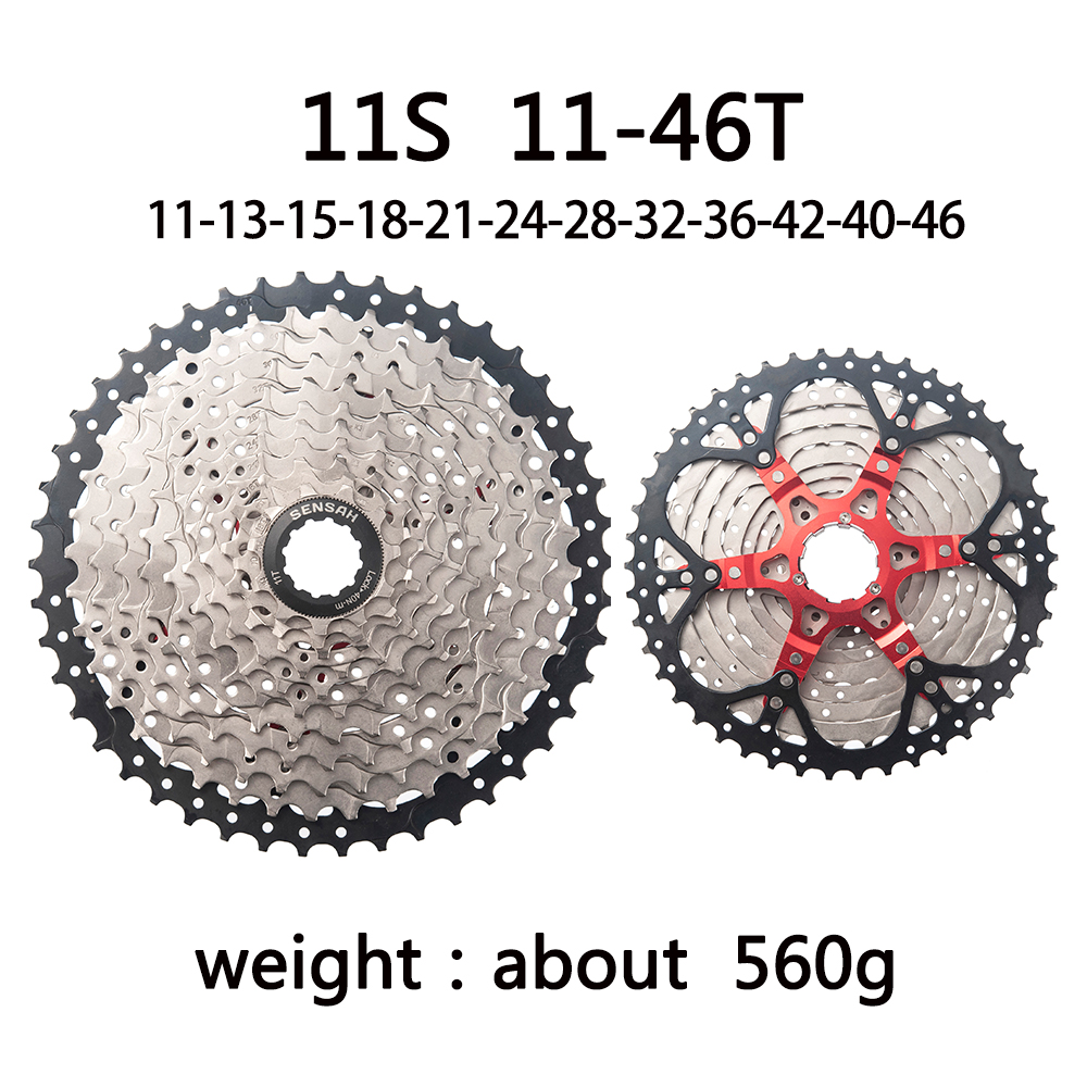 SENSAH Rower górski 8 9 10 11 12 Speed Velocidade Kaseta rowerowa MTB Freewheel Sprocket 40T 42T 46T 50T 52T dla HG HUB: Pomarańczowy