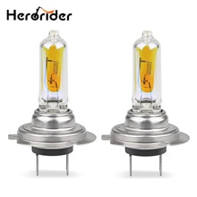 Herorider 2 pcs H7 Halogeen Lamp 2300 k Super Heldere Geel Gouden h7 12 V 55 W Auto Koplamp Halogeen auto Mistlampen