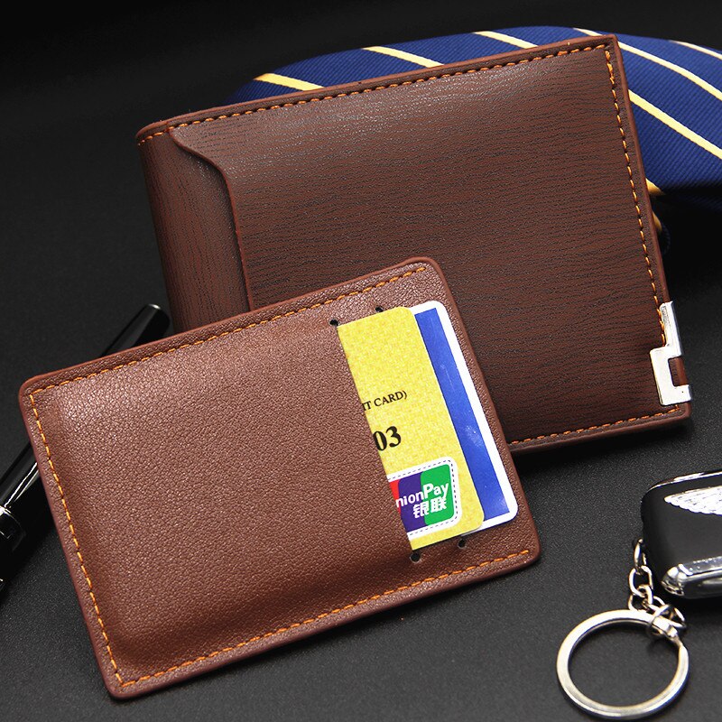 Menbense Men Leather Wallet slim Short wallet credit card holder Functional wallets Portable card holder