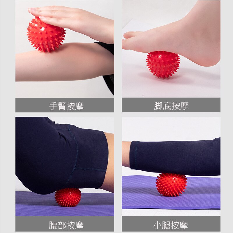 Pelota de masaje PVC de ejercicios suelas de mano PVC erizo sensorial agarre entrenamiento mano alivio de dolor en el pie bolas de 9cm