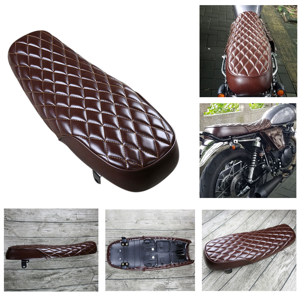 Siège de moto universel en cuir PU, 63cm, pour café Racer, rétro