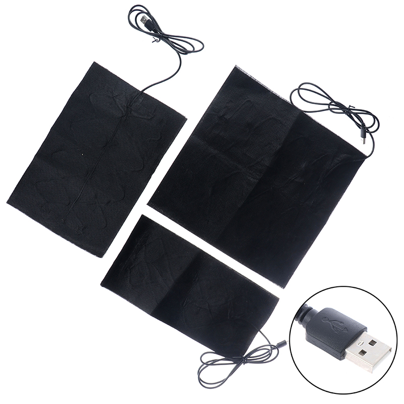 1pc USB Warm Paste Pads Fast-Heating Carbon Fiber Heating Pad for Vest Jacket shoes socks Cloth Safe Portable Heating Warmer Pad