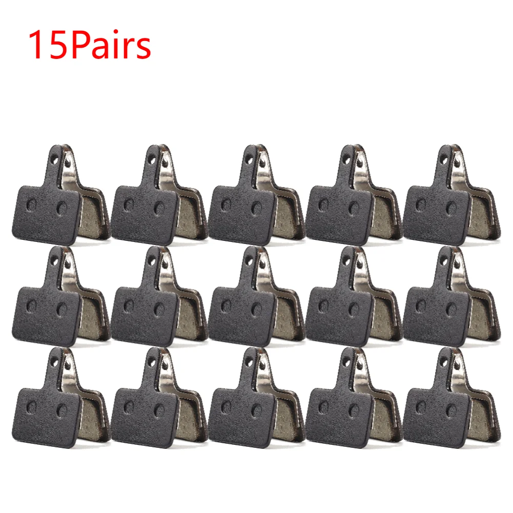 Pastillas de freno de disco para bicicleta de montaña, piezas de resina semimetálicas para SHIMANO M375, M445, M446, 10/15/20/30/40/50 pares: YELLOW