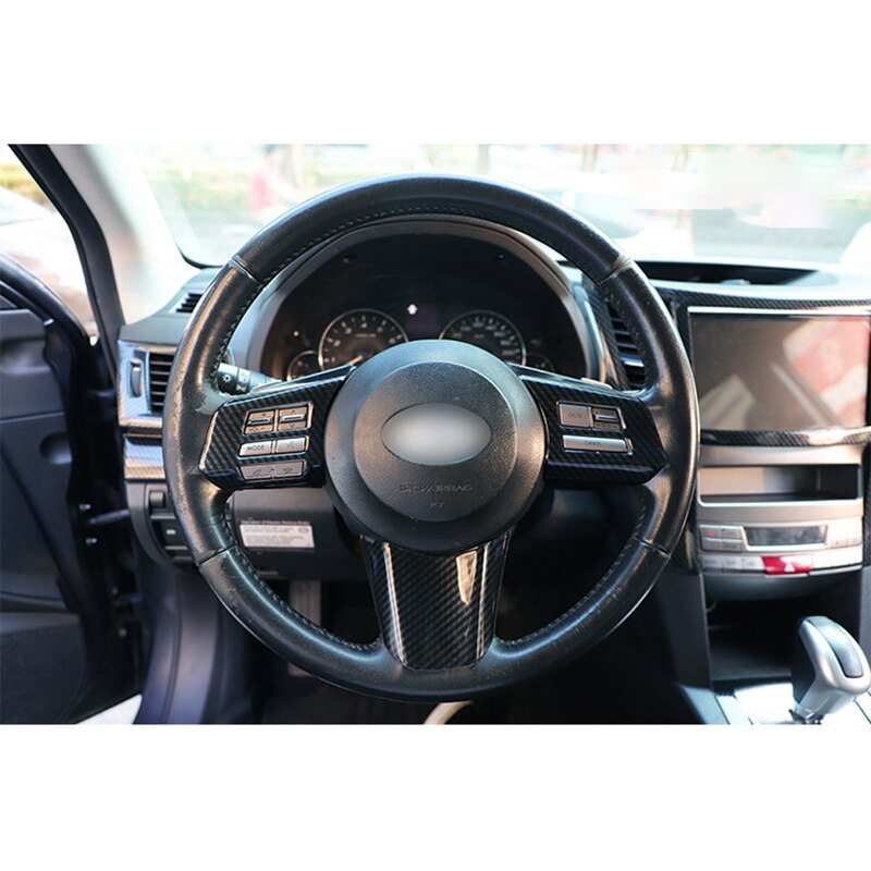 3Pcs/Set Car Steering Wheel Switch Decoration Frame Cover Stickers for Subaru Outback Car Styling