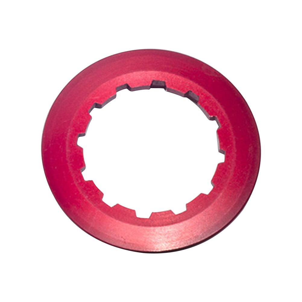 Cassette Lockring 7075 Aluminium 11T Cassette Lock Ring Cover Bike Freewheel Fixing Bolt Schroef Voor Mtb Racefiets: Rood