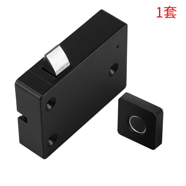 Drawer Intelligent Electronic Lock File Cabinet Lock Storage Cabinet Fingerprint Lock Cabinet Door Fingerprint Lock Furniture: Black 1