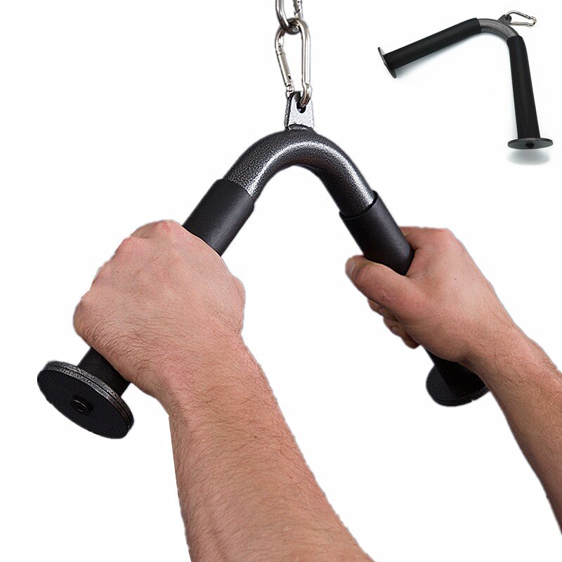 V-Shaped Bar Press Down Bar Home Gym Cable Machine Pull Down Attachment Multi Fitness Strength Training Workout Accessories