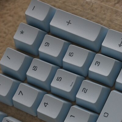 Teclas PBT 104-87-84 teclas retroiluminadas de doble disparo para teclado mecánico Cherry MX amarillo: Azul
