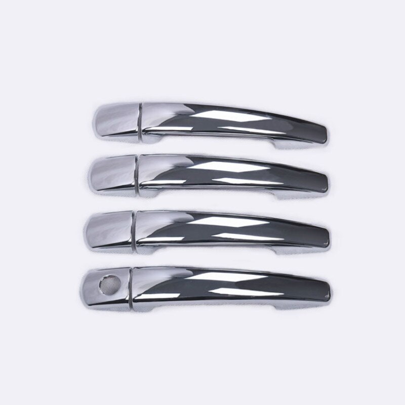 For Peugeot Partner Citroen Berlingo II CHROME CARBON FIBER DOOR HANDLE COVER TRIM CAR STYLING ACCESSORIES: silver