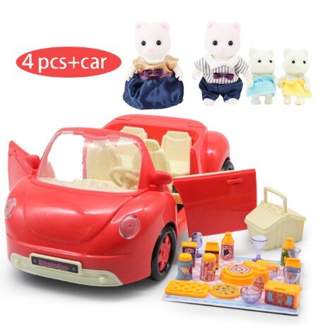 Simulazione per bambini famiglia di animali della foresta 1:12 mobili per case delle bambole figura carina coniglio in miniatura bambine giocattoli regali: 8