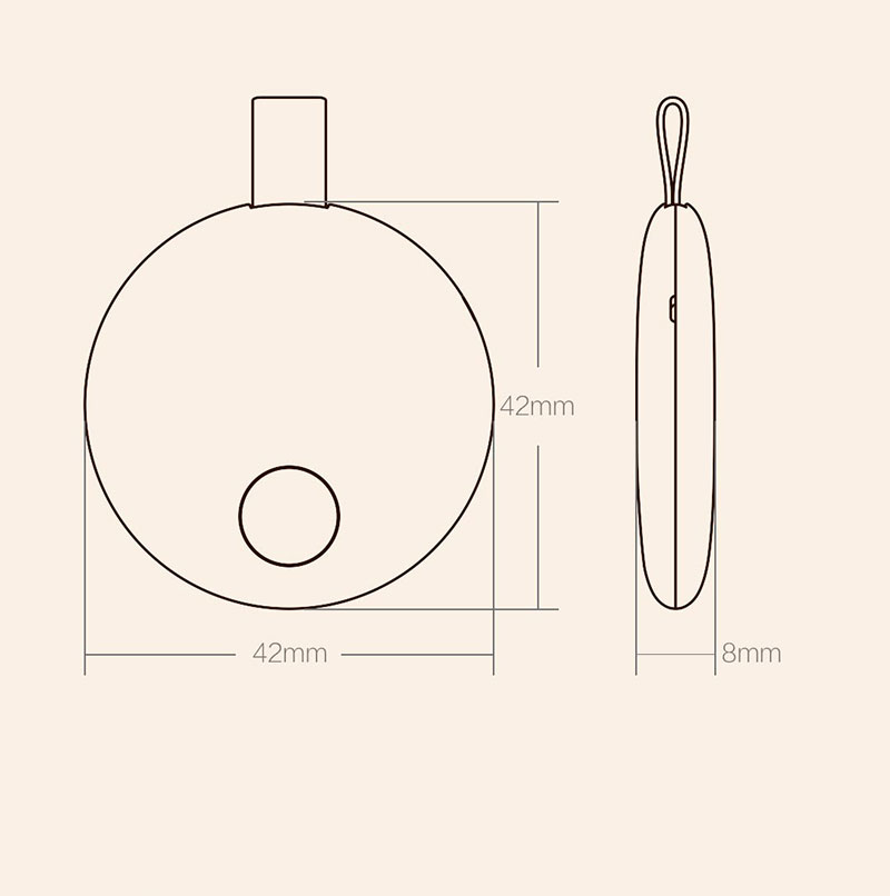 Xiaomi Ranres Smart Anti-Verloren Apparaat 15m Lange Afstand Twee-weg Wederzijdse Zoeken Sleutelhanger Portemonnee Mobiele Telefoon anti-Verloren Positionering