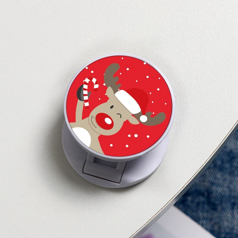 Universele mobiele telefoonhouder, kerst hert cartoon telefoonstandaard, vingerringhouder voor iphone, telefoonbeugel, standaard: Kho-zdzjbai -sd1 lu 1go