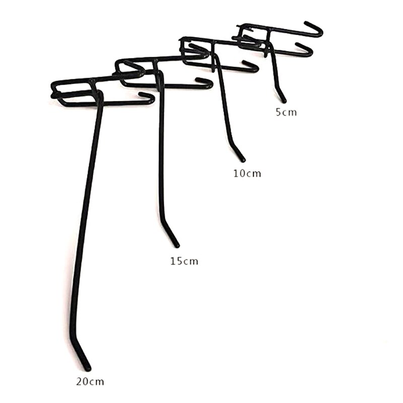 5Pcs Workshop Haak Arm Muur Mesh Display Haken Magazijnstellingen Retail Winkel Peg Goederen Plank Metalen Paneel Hang Past geperforeerde