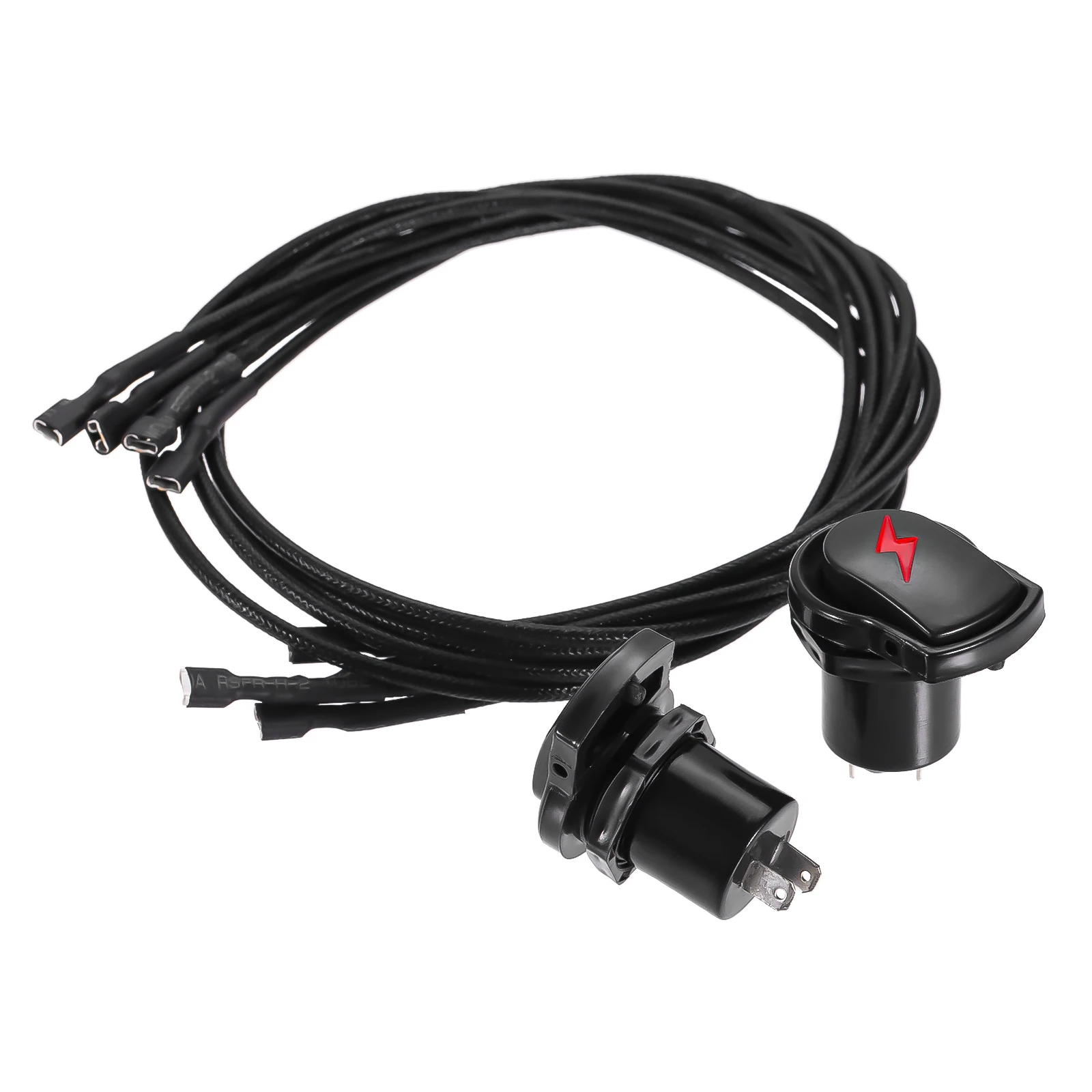 2-teiliges elektronisches Zündknopf-Schalter-Set, passend für Char-Broil Surefire Grill, Zünder, Druckknopfmodul, Zünderknopf mit Drähten