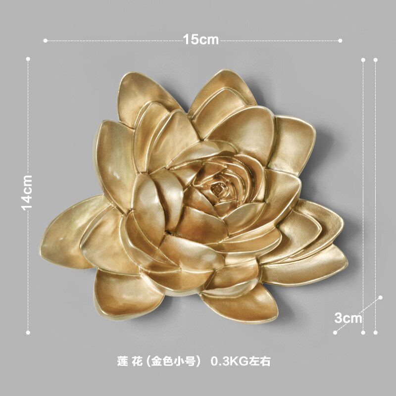 3D Stereo Harz Lotus Fisch Blumen Handwerk Dekoration Europäischen Wohnzimmer Hause Wand Hängen Fische Wandbild Kreative Wand Aufkleber: 10