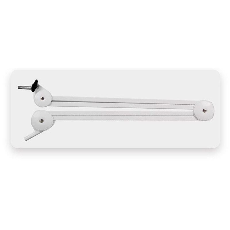 Microphone Stand Adjustable Suspension Boom Arm with Built-in Spring for Voice Recording White
