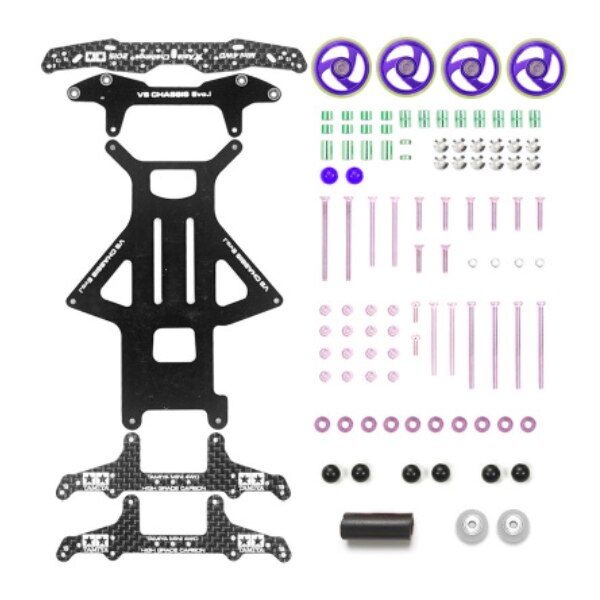 free homemade tamiya mini 4wd 94734 VS chassis EVO setting 1 set with front rear rollers damper: 04