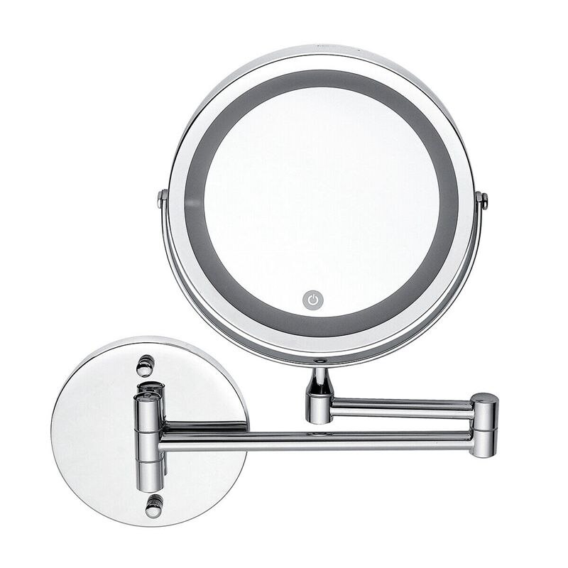 Led 10X Magnifying Makeup Shaving Vanity Mirror Bathroom Wall Mount 360°: Default Title