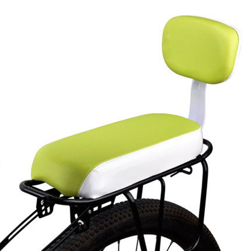 Cykel bagsædepude armlæn fodstøttesæt, barnestol cykel sæde inklusive pude og ryglæn: Grøn