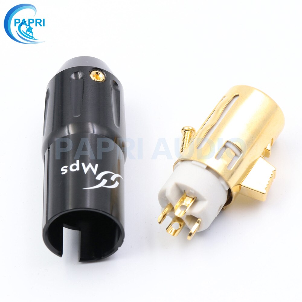 Los diputados César-W/M alta 3pin hombre 24K chapado en oro mujer XLR macho Jack equilibrio macho conector de Audio del micrófono hembra