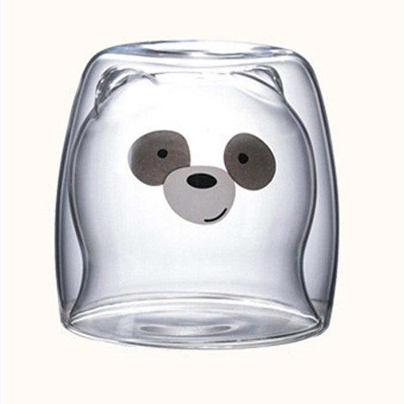 Schattige kerstboommok, dubbelwandige glazen koffiekopjes met siliconen deksel, sneeuwvlokster, kerstwijn, thee, melk, water, beker: J 270ml