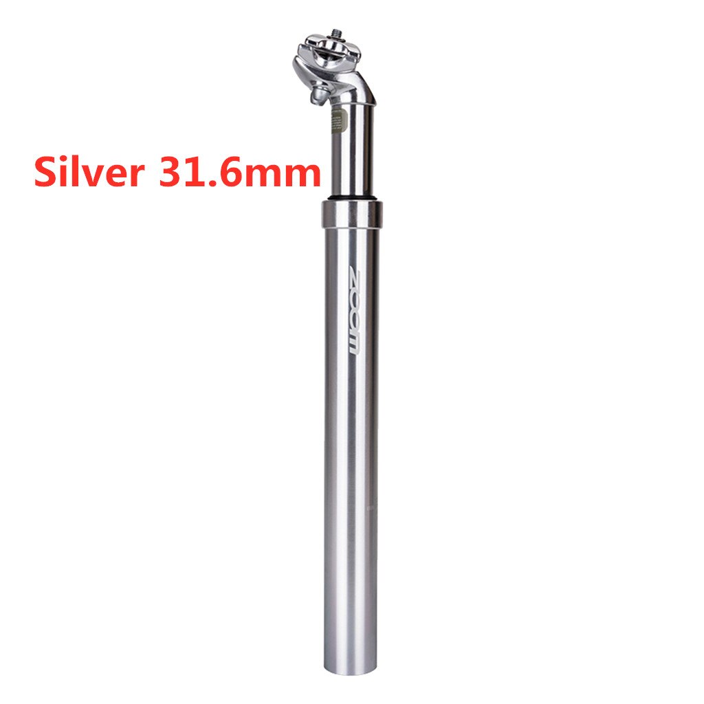 Aluminum Bicycle Shock Absorber Seat post Mountain Road Bicycle Suspension Seatpost 27.2/ 31.6mm: Silver 31.6mm