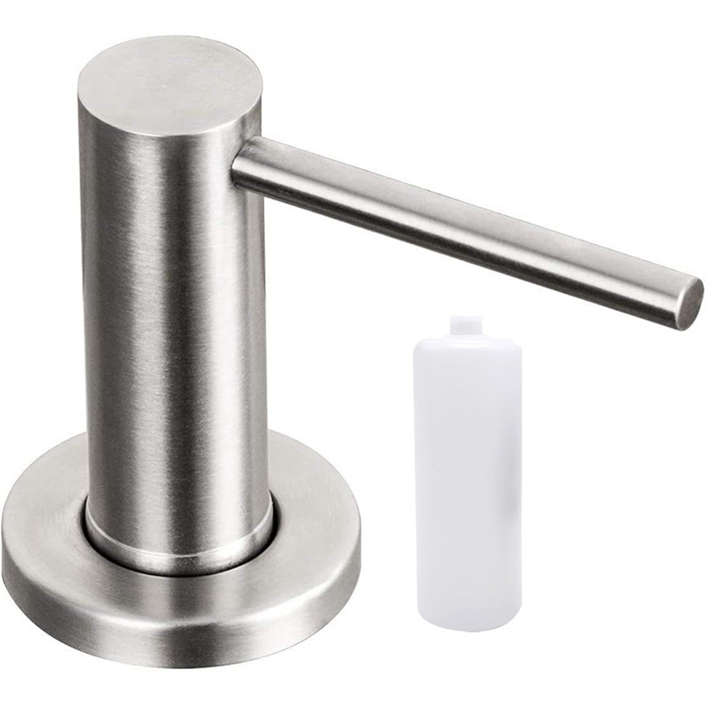 Built-in Pump Kitchen Liquid Soap Dispenser Bottle Stainless Steel Brushed Black Detergent Dispenser Hand Pressure Sink Counter: Green Bronze