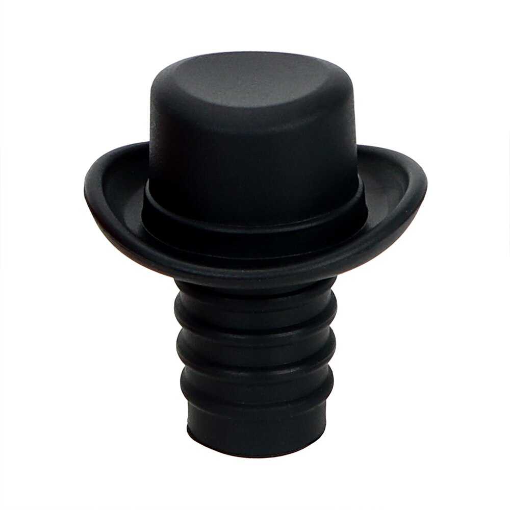 Tapón de vino HOOMIN, sombrero Formal, cerveza, Soda, tapa de botella de corcho, tapón divertido de botella de silicona, suministros para Barra de cocina, herramientas para Bar: Black